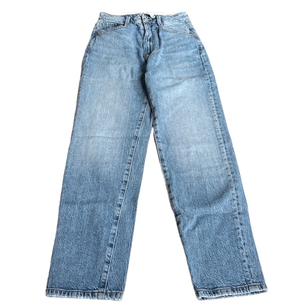 Zara High Rise Mom Jeans Light Blue Size 2